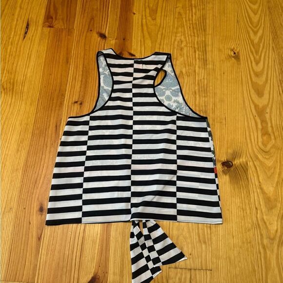 Clover Canyon Bora Bora Silk Printed Tank Women's Size Large Tie Front Crepe - Picture 9 of 9